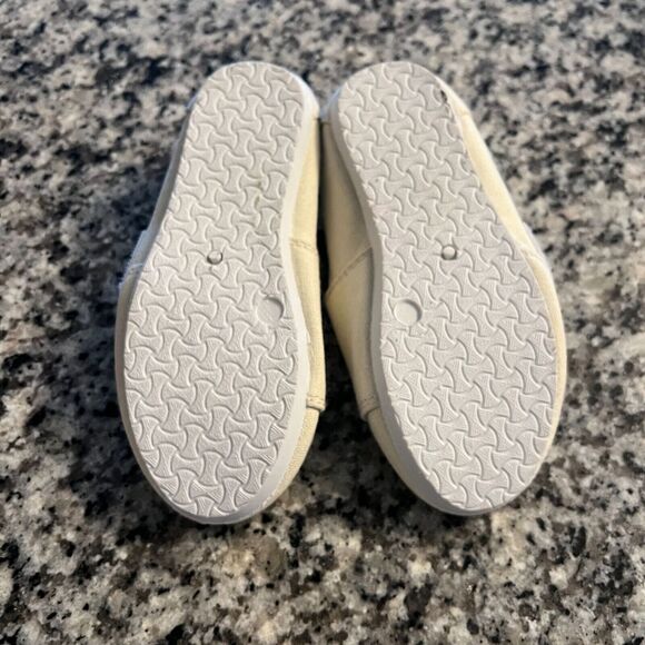 Chatties Toddler Girls Sz 9/10 Slip On Ballet Flats Shoes Canvas Ivory - Picture 5 of 5